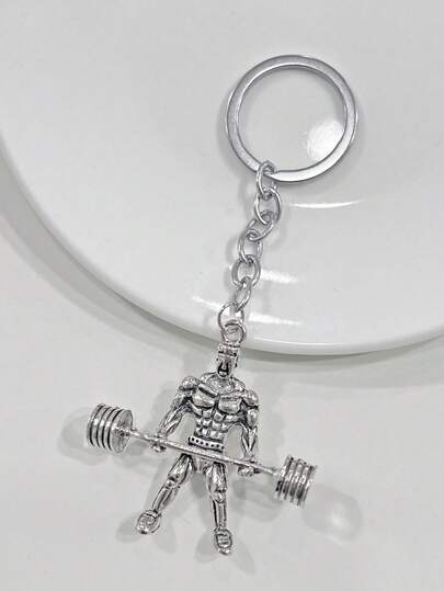 1 pieza Llavero de aleación de zinc con patrón deportivo casual, para todo el año