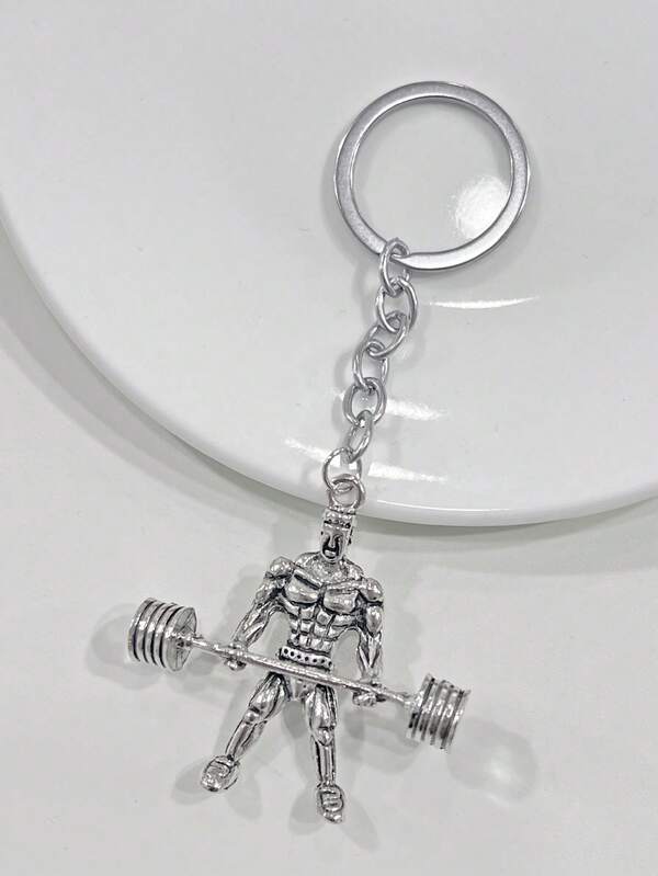 1 pieza Llavero de aleación de zinc con patrón deportivo casual, para todo el año