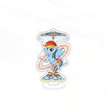 MY LITTLE PONY 1个小马宝莉粉红小马、柔柔、苹果嘉儿动漫卡通亚克力可爱桌面摆件，可爱人物造型桌饰，适合女孩卧室、办公桌，完美的房间装饰和粉丝礼物 - 彩色 - 查看 9