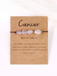 12 Zodiac Natural Stone Handmade Braided Bracelet, Friendship Bracelet For Women - Bracelet - View 6