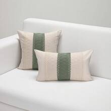 1pc Bohemian Style Decorative Pillow Cover - Green - View 4