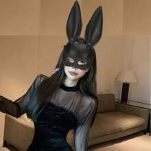 1pc Rabbit Mask For Masquerade Ball, Rabbit Ear Mask Party Costume Prop, Adjustable Strap Design, Fits Various Head Sizes, Great For Photo Shoots - View 7