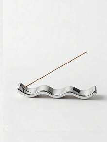Modern Luxury Silver Ceramic Incense Stick Holder, Indoor Home Creative Aromatherapy Base, Tabletop Decor Accessory - Silver - View 5