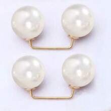 1/2pcs Pearl Denim Jeans Buttons, Anti-Slip Brooch, Anti-Slip Sandal Buckle, Pants Length Adjuster - / - View 10