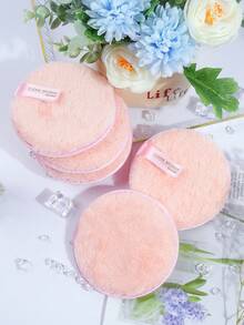 MAANGE 5pcs Soft Skin-Friendly Makeup Remover Sponges, Cleaning Tools, Portable Travel - Pink - View 4