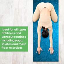 1 片 71*22 英寸瑜伽垫，多种花卉图案可选 - 防滑耐磨加宽加厚健身垫，家用/专业初学者瑜伽训练垫 - 彩色 - 查看 3