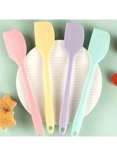 4件套/1件硅胶刮刀套装，适用于奶油、果酱和黄油，易于清洗，是家庭、餐厅、面包店的理想烘焙厨房工具，也是开学必备品。