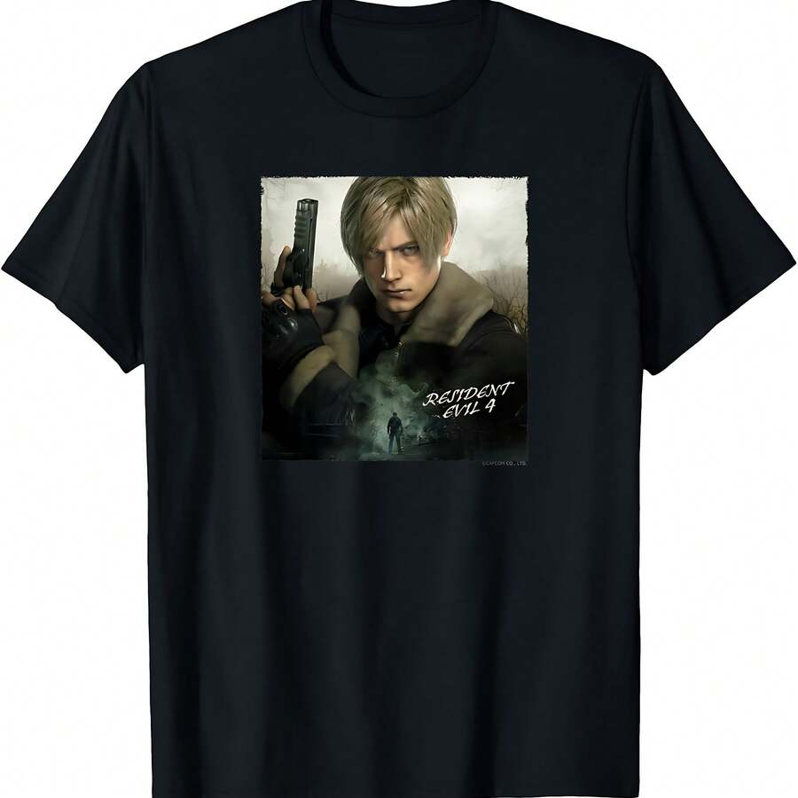 Resident S Evil 4 Leon T-Shirt - Black - View 1