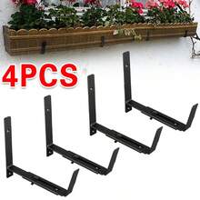 4 PCS Adjustable Window Planter Box Brackets Universal Window Box Holder - View 2