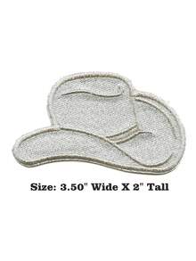 1 pieza Parche de sombrero de vaquero marrón estilo western, rodeo, país, bordado para planchar - Multicolor - Ver 13