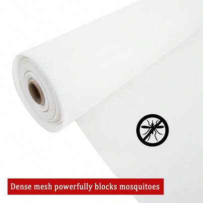 1pc White DIY Trimable High Density Invisible Mosquito Net, Home Use Anti-Insect & Anti-Bird Mesh Screen, Multi-Scene Applicable