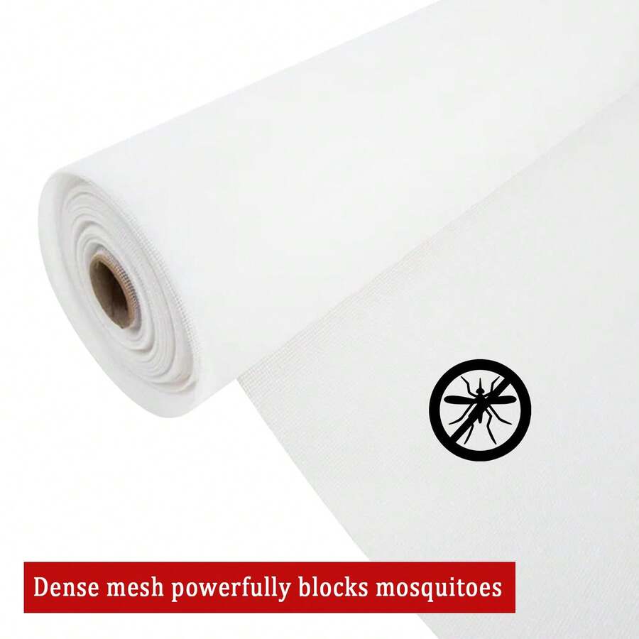 1pc White DIY Trimable High Density Invisible Mosquito Net, Home Use Anti-Insect & Anti-Bird Mesh Screen, Multi-Scene Applicable - Mosquito Screen - View 1