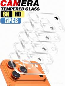 Shockproof Transparent Tempered Glass Camera Lens Protector 5 Pcs-Of Full-Covering Camera Protective Film Rear Lens Glass Compatible With Apple 17/17pro/17pro Max/16/15/14/13/12/11/Plus Anniversary Gift - 5 Pieces - View 20