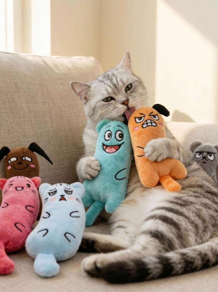 PETSIN 1pc Pet Cat Cat Toy, Funny Expression Mouse Toy, Attract Cat's Attention, Satisfy Cat's Chewing, Scratching, Lightweight And Easy To Grip, Durable Chew Toy, Cat Gift