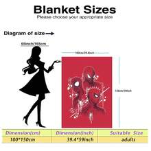 Marvel 漫威蜘蛛侠主题法兰绒毯，印有密集的蜘蛛侠图案和蛛网元素，视觉冲击力强，主色调为红色、蓝色和白色，温暖柔软，可用作沙发套、午睡毯、床上装饰毯等。 - 紅色 - 查看 17