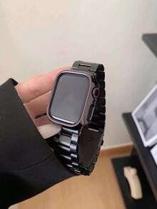 1件 PC 硬材質電鍍金鏤空錶殼保護殼，相容 40mm 41mm 42mm 44mm 45mm 46mm 49mm，新款錶殼防撞保護套，適用 Ultra 系列 11/10/9/8/7/6/5/4/3/2/1 SE Ultra 3/2/1，女款/男款 - 黑色 - 查看 7