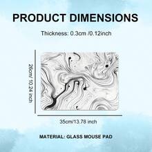 Glass Mouse Pad, Abstract Fluid Art Series, Hard Gaming Mouse Pad Suitable For PC, Smooth Control, Dominate The Game, Durable, Special Glass Surface Enhances Precision And Speed - View 5