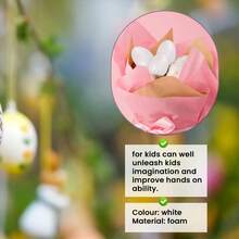 12 Pack 3 Inch Easter Foam Egg White Egg Craft Egg Foam Natural Polystyrene Egg Foam Handmade Egg Ball - A - View 8