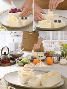 麻糬模具、饭勺、麻糬制作模具、寿司饭团模具、午餐肉麻糬饭团模具、不粘寿司饭团模具，适用于制作麻糬、寿司、饭团、寿司饭糕及其他厨房用具 - 彩色 - 查看 6