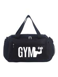 Large Capacity Lightweight Sports Handbag With Fitness Theme - Reinforced Handle, Adjustable Shoulder Strap, Machine Washable Oxford Fabric, Suitable For Yoga, Gym Training, Commuting, Accessory Storage, Back To School, Valentine's Day Gift, Easter, Mother's Day - Multicolor - View 13