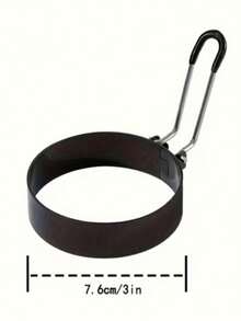 1个鸡蛋圈，鸡蛋模具，圆形煮蛋器，硅胶手柄煎蛋圈，烤盘煮蛋圈，不粘鸡蛋圈模具 - 彩色 - 查看 13