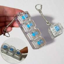 1pc Stress Relief Keyboard Keycap Pendant - Fidget Toy, Multi-Color Options, With Keyring, Suitable For Mechanical Keyboards - Ideal Gift For Valentine's Day And Fashion Accessory - Multicolor - View 3