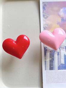 1个创意心形3D手机支架，便携式伸缩桌面支架 - 彩色 - 查看 1