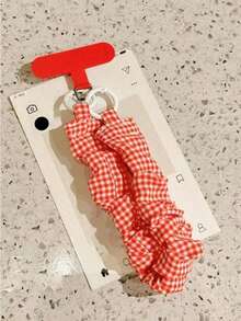 可爱格纹单件装INS风图案手机挂绳弹力绳可爱女孩腕带防丢CCD钥匙扣吊坠春季礼物生日礼物 - 彩色 - 查看 8