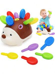 1pc Children's Early Education Hedgehog Puzzle Toy, Develops Intelligence And Hand-Eye Coordination, Infant Holiday Gift - Multicolor - View 2