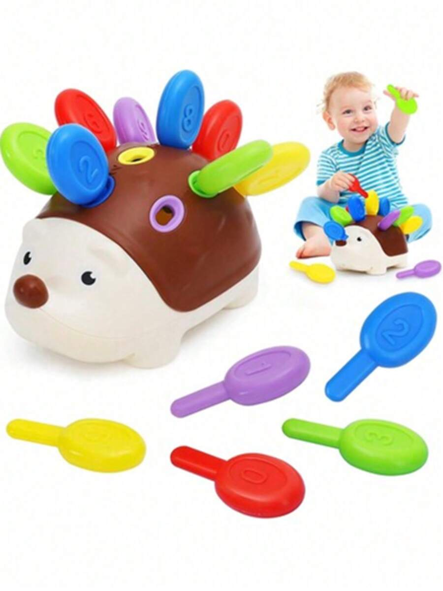 1pc Children's Early Education Hedgehog Puzzle Toy, Develops Intelligence And Hand-Eye Coordination, Infant Holiday Gift