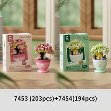 The Senling Floating Island Series Of Micro-Particle Modular 3D Ornaments, Featuring 300-8 Exquisite Garden Pieces, Invites You To Experience The Charm Of Lifelike, Artificial Plants And Preserved Flowers. This Preserved Flower Series Captures The Essence Of Nature With Its Vivid Realism - Multicolor - View 13