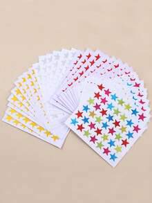 10pcs Star Stickers, Self-Adhesive Star Stickers, Student Reward Stickers, For Teachers, Students, Scrapbooking, DIY Cards, Small Gold Stars (0.8-1.6cm Diameter) - Multicolor - View 9
