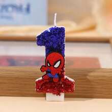 Marvel Nến hoạt hình 8,5cm, số từ 0-8, quà tặng sáng tạo cho tiệc sinh nhật, kỷ niệm, đồ chơi. - 1 YEAR - Xem 11