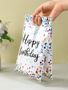 50pcs Colorful Polka Dot Gift Bags, Happy Birthday Tote Bags, Baby Shower Party Favor Bags, Gender Reveal Party Tabletop Decor, Birthday Party Goodie Bags, Happy Birthday Decorations, Welcome Baby Girl Party Supplies, New Born Boy Party Favor Packaging, First Tooth Theme Party Decorations, Boutique Shopping Bags, Room Decor, Home Decor, Birthday Gifts, Party Favors - Colorful Dot Birthday - View 3