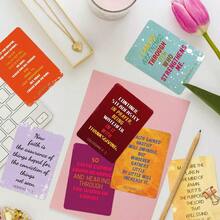 圣经经文卡片、迷你经文卡片、励志卡片、鼓励卡片、圣诞礼物祈祷卡片、男女基督教励志卡片、鼓励礼物。返校用品、办公、教室和家庭使用、冬季必备品、感恩节、圣诞节、沙特国庆日、生日、节日、新年、情人节、送给男朋友/女朋友的礼物、成人礼物 - 彩色 - 查看 4