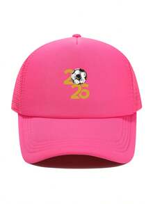 1件装时尚海绵帽 2026足球杯印花成人卡车司机帽棒球帽钓鱼帽趣味礼物帽男女春夏 - 彩色 - 查看 14