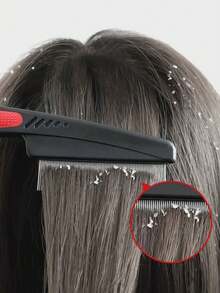 1 Pc Anti-Dandruff Super Dense Tooth Fine Tooth Comb, Scalp Cleaner, Lice And Nit Removal Tool, Hair Clips, Hair Accessories - Multicolor - View 10