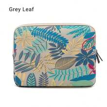 1pc LISEN Paisley Pattern Tablet Sleeve, Suitable For 9.7", 10", 11" Tablets, Protective Case Compatible With Apple Air 10.9"/ Pro 10.2"/11" Tablets, MatePad Laptop Sleeve - Colorful Leaves On Gray Background - View 9