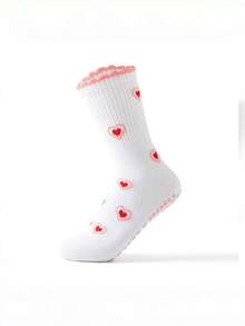 2/4 Pairs Women's Colorful Mid-Calf Yoga & Pilates Sports Socks, Cute & Interesting Patterns - Multicolor - View 8
