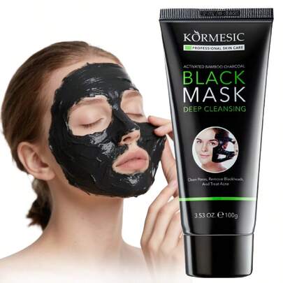Masque purifiant à l'huile de charbon actif, peeling en profondeur pour les points noirs, la saleté et les pores. Convient aux hommes et aux femmes, illumine le teint. Soins de la peau coréens, convient pour la Saint-Valentin, la Fête des Mères, le maquillage de fête et les soins de spa