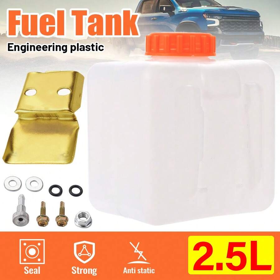 2.5L Plastic Fuel Tank, Car Home General Parking Heater, Fuel Tank With Mounting Bracket, Sealed Oil Leak-Proof Tank - 2.5L - View 1