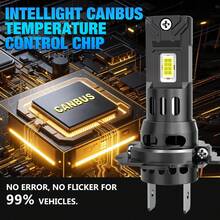 2pcs H7 LED Car Headlight Bulbs Canbus High Power 3570 CSP Chip 100W 30000LM Turbo Fan Auto Lights Mini H7 LED Plug&Play For Cars - A - View 8