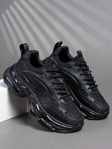 Giày nam thời trang thường ngày, giày thể thao nam cổ điển, giày chạy bộ buộc dây, giày sneaker nam cá tính, giày casual đường phố. - màu đen - Xem 4
