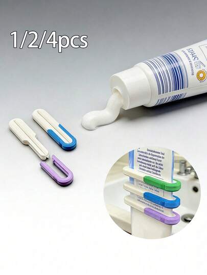 Dụng cụ bóp kem đánh răng in 3D, dụng cụ phân phối kem đánh răng, dễ dàng lấy kem đánh răng, có nắp tháo rời, phụ kiện phòng tắm, thích hợp cho kem đánh răng và sữa rửa mặt, dùng tại nhà và khi đi du lịch.