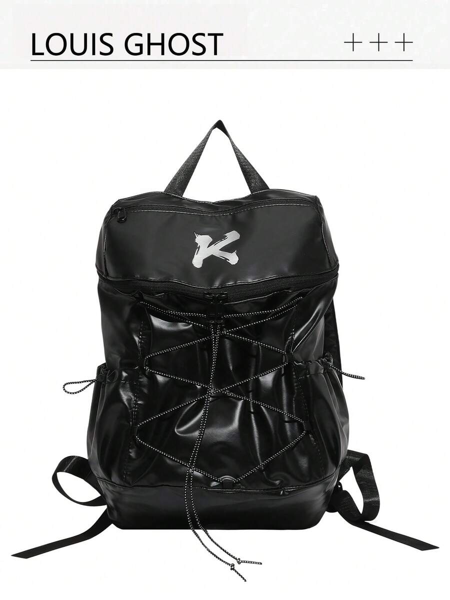 Functional Style Backpack | Interpret The Aesthetics Of Travel In All Scenarios Cross Straps - A Set Of Equipment To Unlock The Absolute Visual Sovereignty Of Daily Commuting And Short Trips The Front Cross-Strap Design Collides With The Black Wide Shoulder Strap To Create A Vintage Layering. Top Handle Adjustable Wide And Thick Shoulder Strap To A Comfortable Double Shoulder