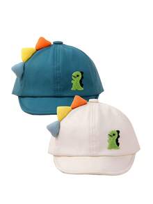 1/2pcs Toddler/Kids Cartoon Dinosaur Design Baseball Cap, Soft Brim, Suitable For All Seasons - Dinosaur - View 15
