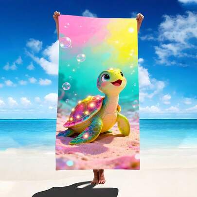 1 chiếc khăn tắm hình hoạt hình dễ thương, khăn tắm biển cỡ lớn siêu mềm mại làm từ sợi microfiber, khăn tắm siêu thấm hút, thích hợp cho du lịch, hồ bơi, lặn, lướt sóng, yoga, cắm trại, có nhiều kích cỡ khác nhau, phụ kiện bãi biển.