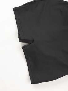 Women's Black Square Neck Sexy Slim Fit Jumpsuit ,Fitted Strappy Casual Everyday Jumpsuit, Spring And Summer, Women's Clothing - Black - View 5