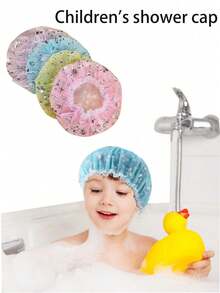 Baby & Småbarn Sött Spetstryck Tjock Vattentät Anti-Olje Dubbelskiktad Mesh Duschmössa, Badmössa för Spädbarn, Essential för Nyfödda - Olika färger - Visa 2