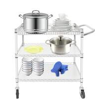 YUNRUX Food Service Carts & Trolleys - Silver - View 1